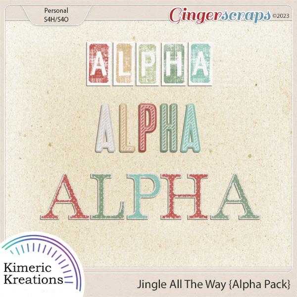 Jingle All The Way Alpha Pack by Kimeric Kreations