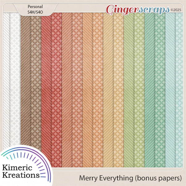 Merry Everything Bonus Papers by Kimeric Kreations