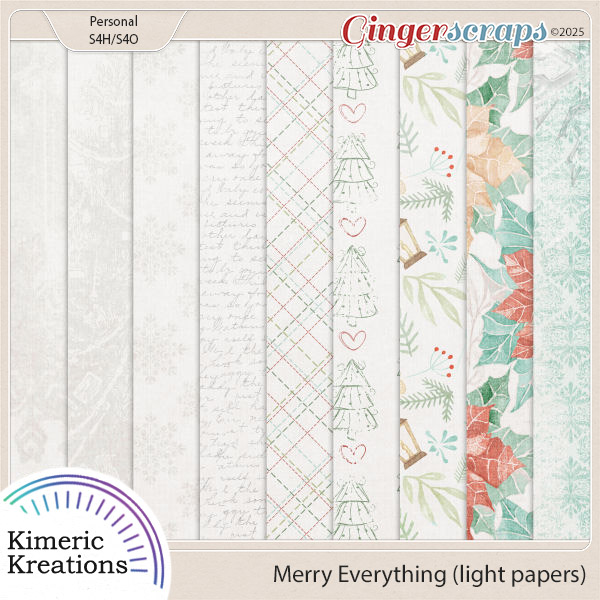Merry Everything Light Papers by Kimeric Kreations