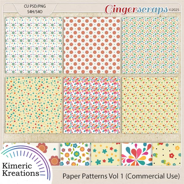 CU Paper Patterns Vol 1 by Kimeric Kreations
