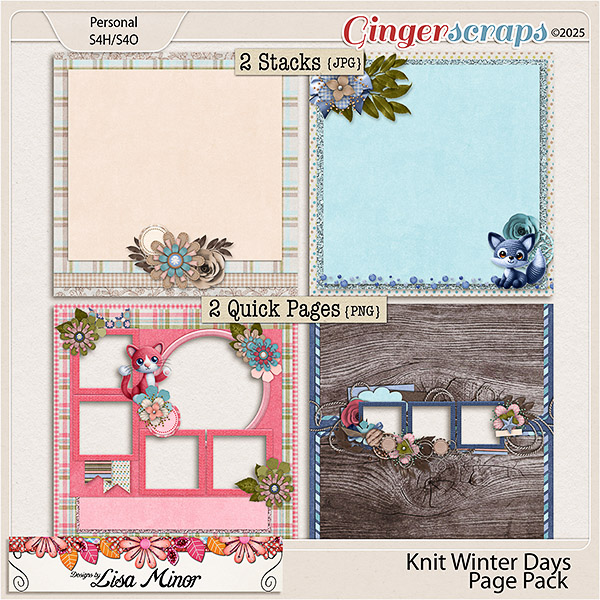 Knit Winter Days Page Pack from Designs by Lisa Minor