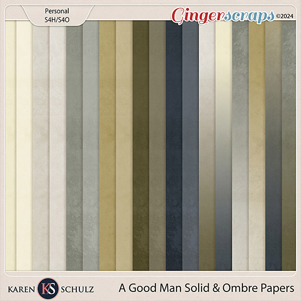 A Good Man Solid and Ombre Papers by Karen Schulz