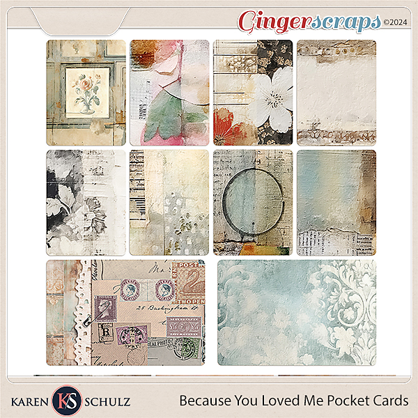 Because You Loved Me Pocket Cards by Karen Schulz