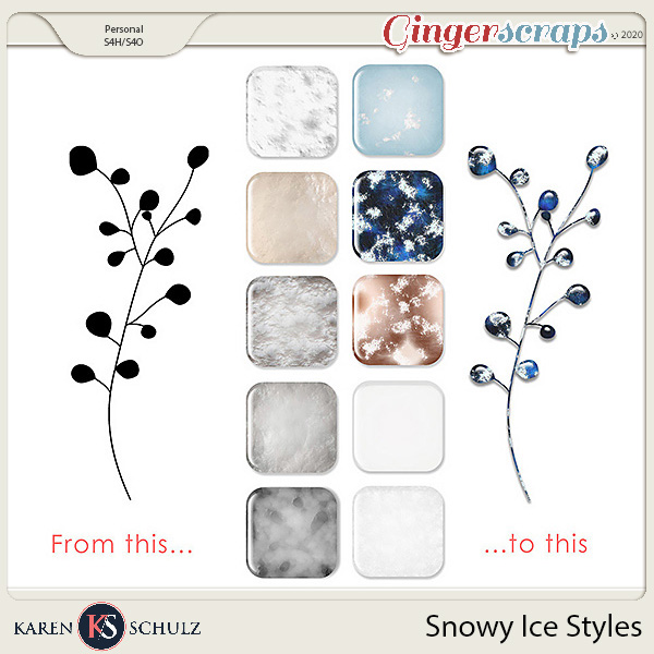 Snowy Ice Styles by Karen Schulz  