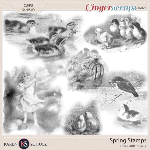 Spring Stamps by Karen Schulz