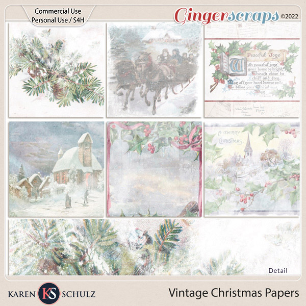 Vintage Christmas Papers by Karen Schulz