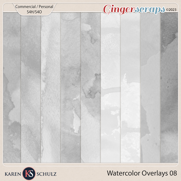 Watercolor Overlays 08 by Karen Schulz  