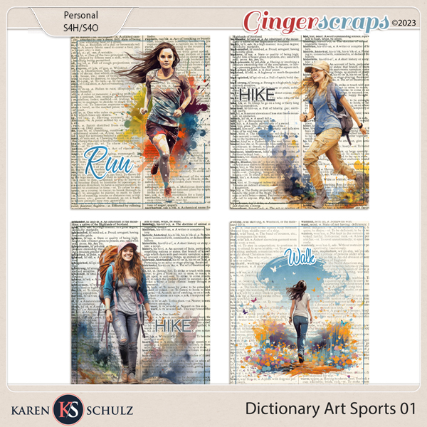 Dictionary Art Sports 01 by Karen Schulz