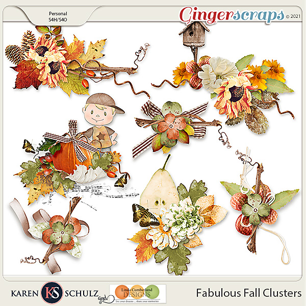 Fabulous Fall Clusters by Karen Schulz and Linda Cumberland   