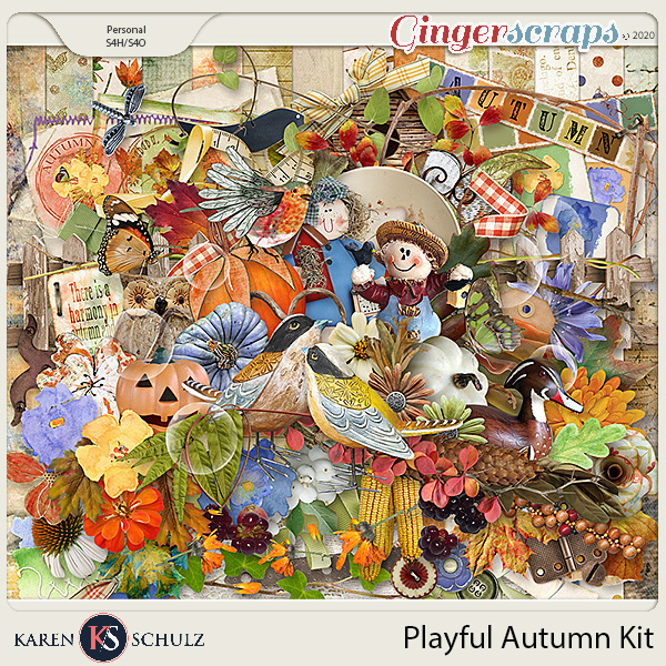 Playful Autumn Kit by Karen Schulz and Linda Cumberland Designs