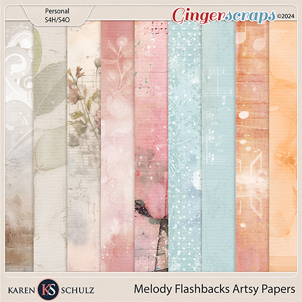 Melody Flashbacks Artsy Papers by Karen Schulz 