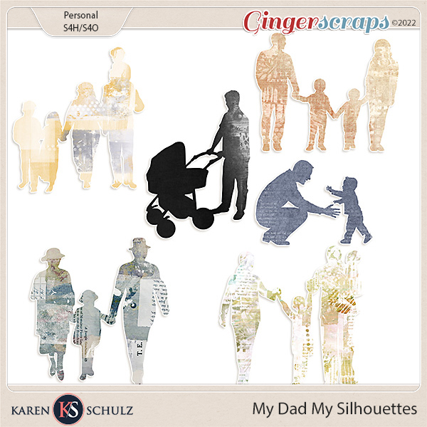 My Dad, My Hero Silhouettes by Karen Schulz