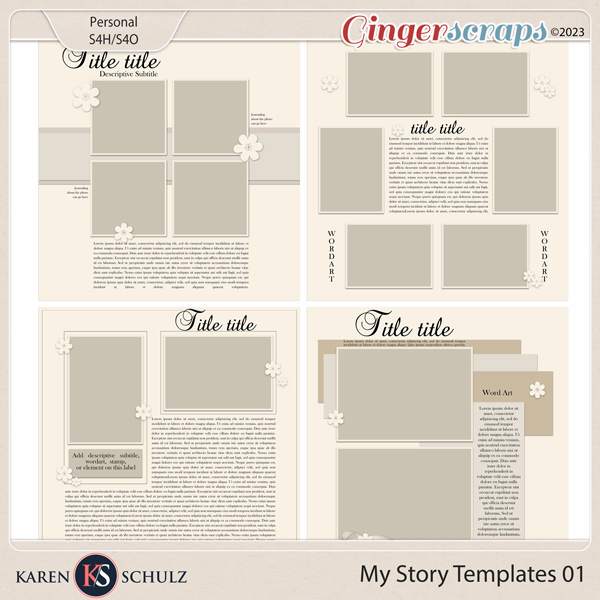 My Story Templates 01 by Karen Schulz