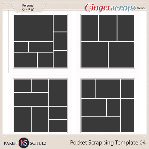 Pocket Scrapping Templates 04 by Karen Schulz