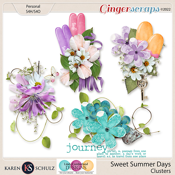 Sweet Summer Days Clusters by Karen Schulz and Linda Cumberland 