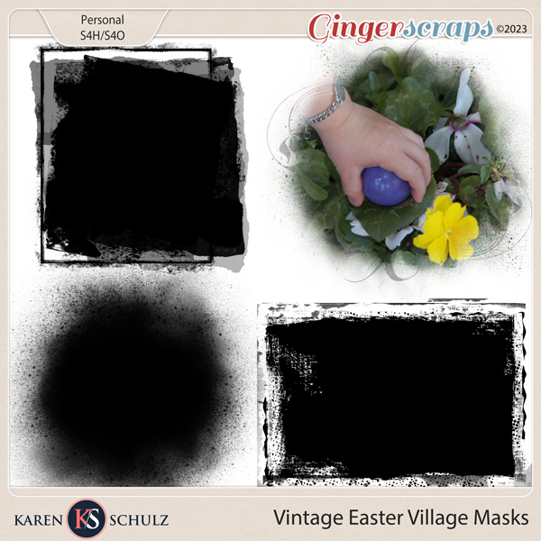 Vintage Easter Village Masks by Karen Schulz