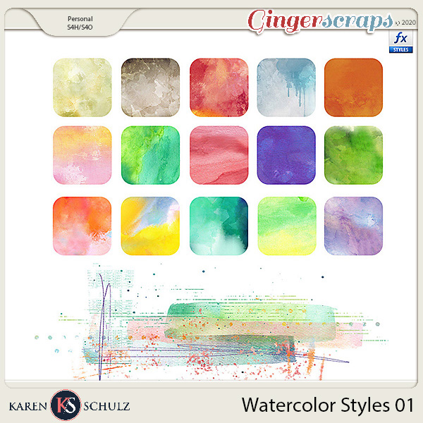 Watercolor Styles 01 by Karen Schulz