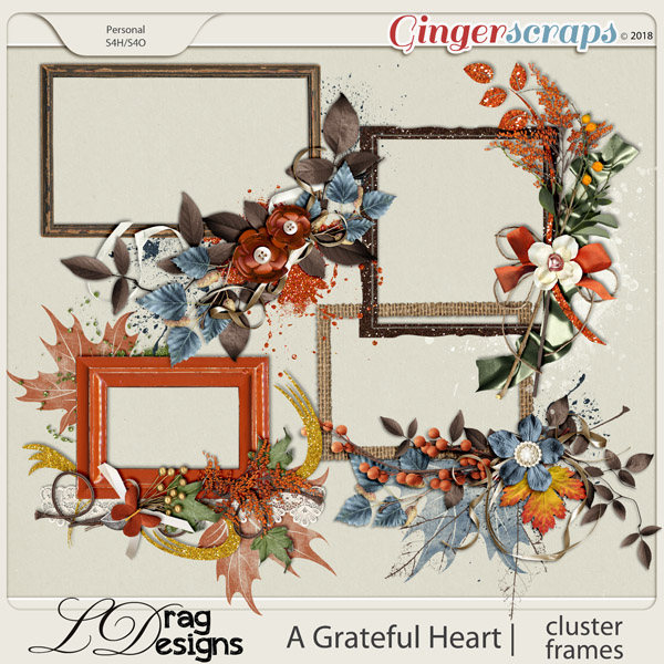 A Grateful Heart: Cluster Frames by LDragDesigns