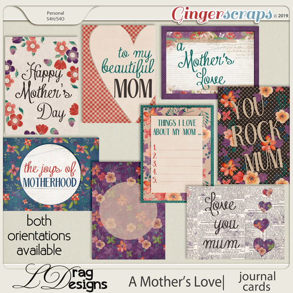 A Mother's Love: Journal Cards by LDragDesigns