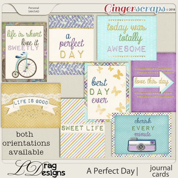 A Perfect Day: Journal Cards by LDrag Designs