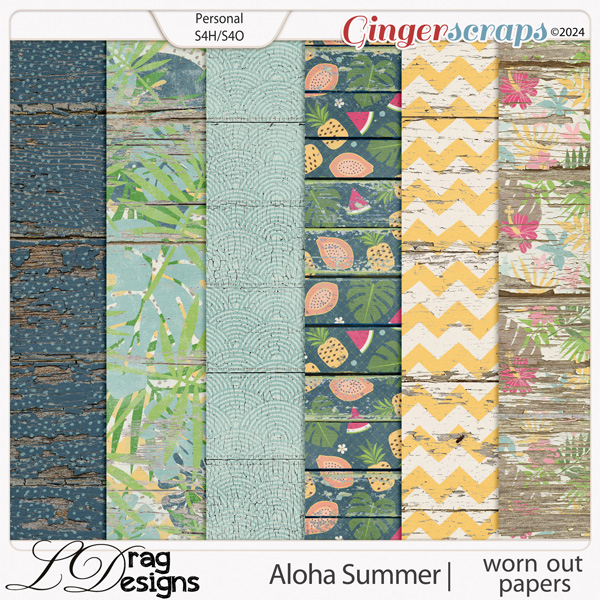 Aloha Summer: Worn Out Papers by LDragDesigns