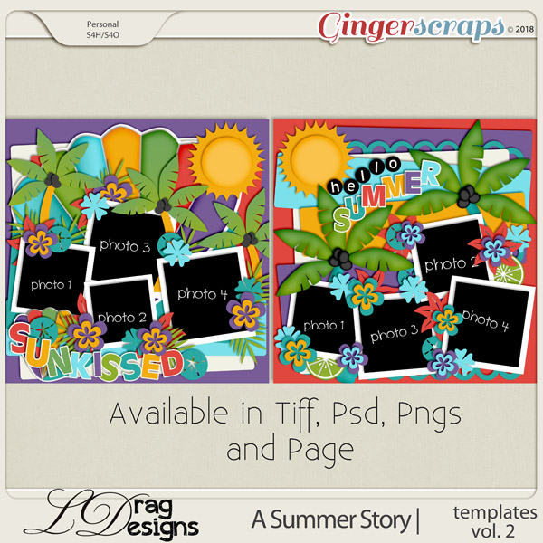 A Summer Story: Templates Vol. 2 by LDragDesigns
