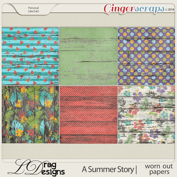 A Summer Story: Worn Out Papers by LDragDesigns