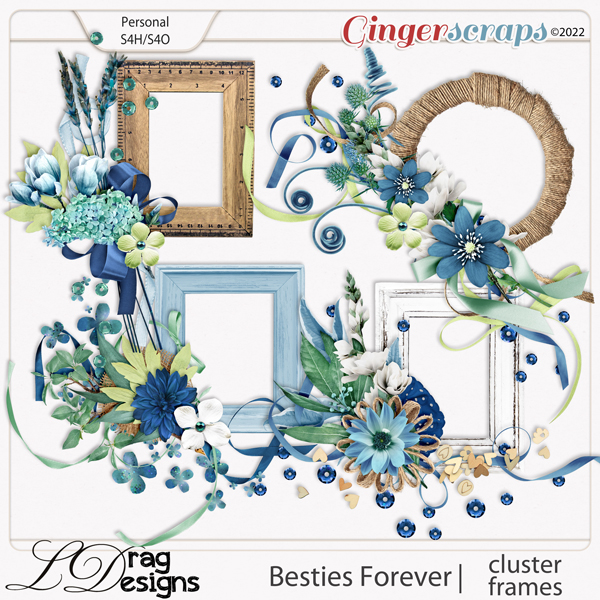 Besties Forever: Cluster Frames by LDragDesigns