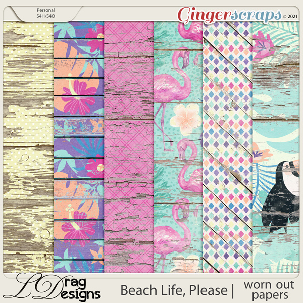 Beach Life, Please: Worn Out Papers by LDragDesigns