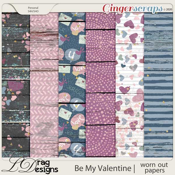 Be My Valentine: Worn Out Papers by LDragDesigns