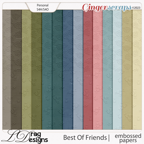 Best Of Friends: Embossed Papers by LDragDesigns