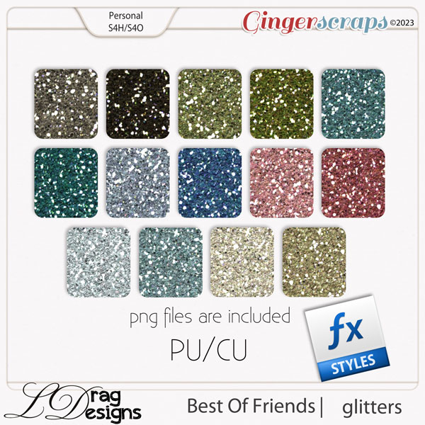 Best Of Friends: Glitterstyles by LDragDesigns