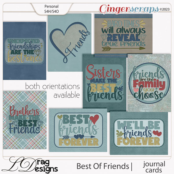 Best Of Friends: Journal Cards by LDragDesigns