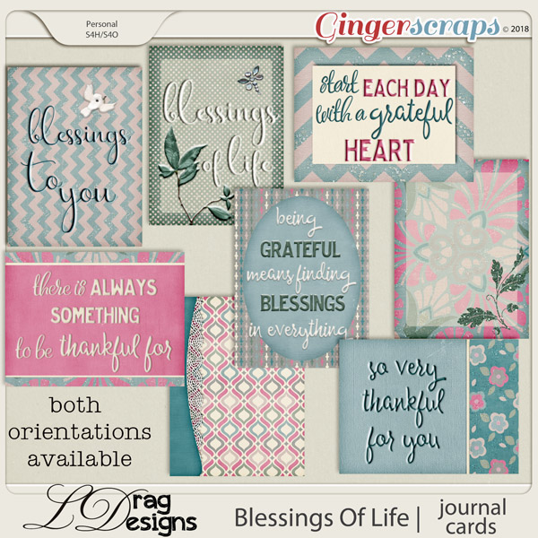 Blessings Of Life: Journal Cards by LDragDesigns