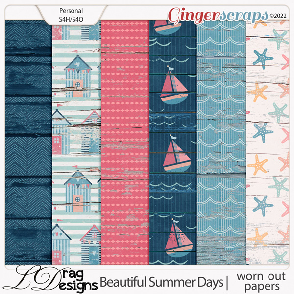 Beautiful Summer Days: Worn Out Papers by LDragDesigns