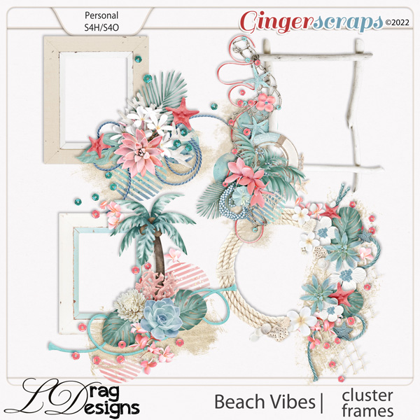 Beach Vibes: Cluster Frames by LDragDesigns