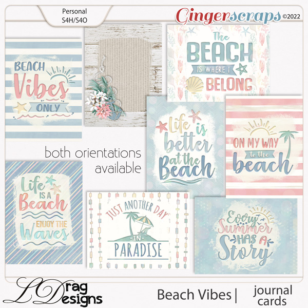 Beach Vibes: Journal Cards by LDragDesigns