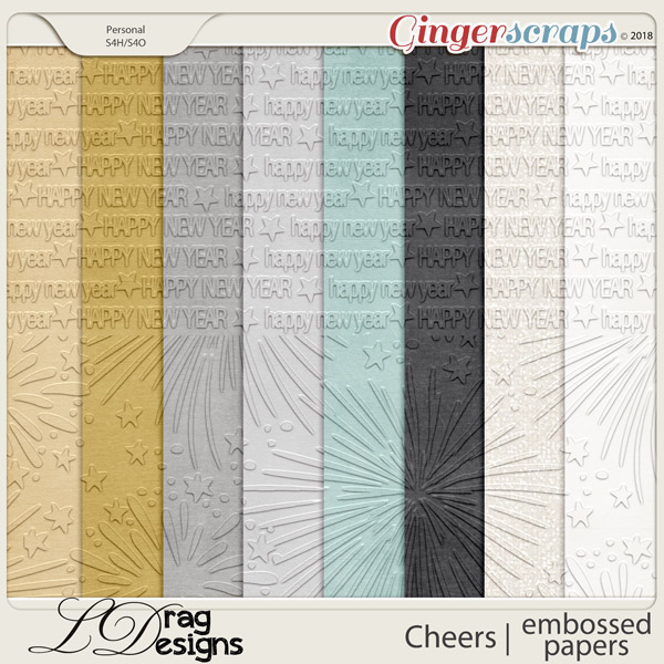 Cheers:Embossed Papers by LDragDesigns