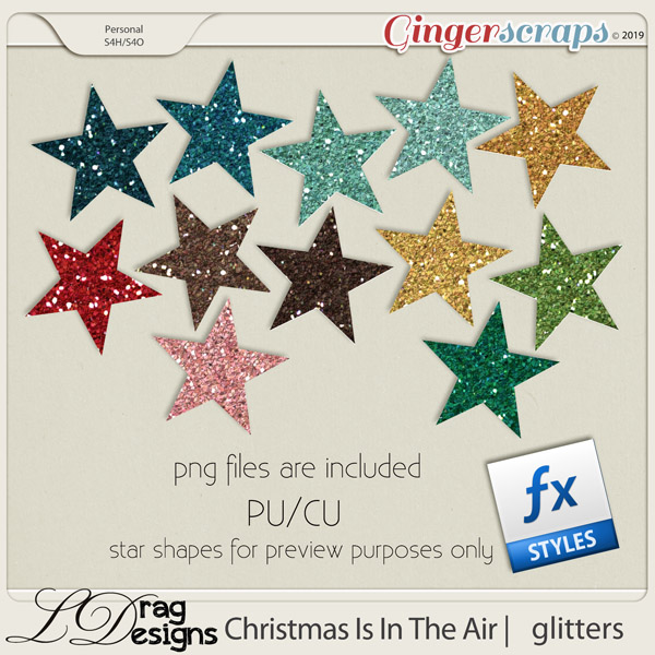 Christmas Is In The Air: Glitterstyles by LDragDesigns