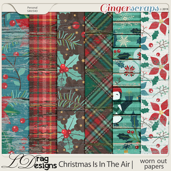 Christmas Is In The Air: Worn Out Papers by LDragDesigns