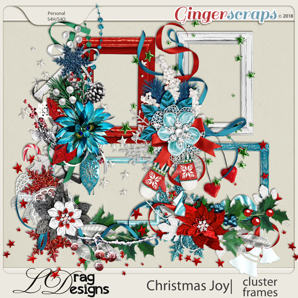 Christmas Joy: Cluster Frames by LDragDesigns