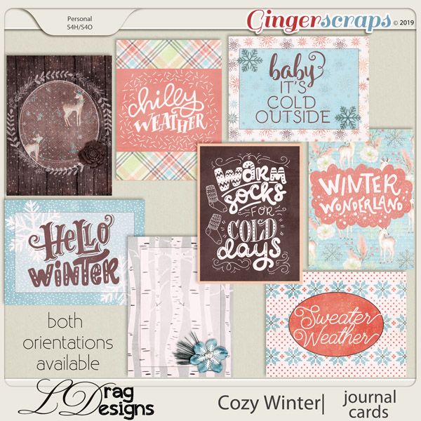 Cozy Winter: Journal Cards by LDragDesigns
