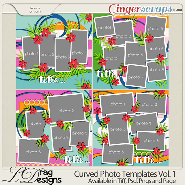 Curved Photo Templates Vol. 1 by LDrag Designs