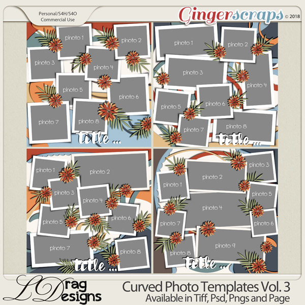 Curved Photo Templates Vol. 3 by LDrag Designs