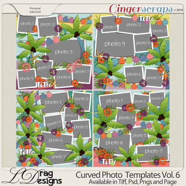Curved Photo Templates Vol. 6 by LDrag Designs