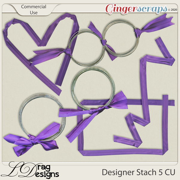 Designer Stash 5 CU Ribbons by LDragDesigns