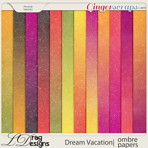 Dream Vacation: Ombre Papers by LDragDesigns