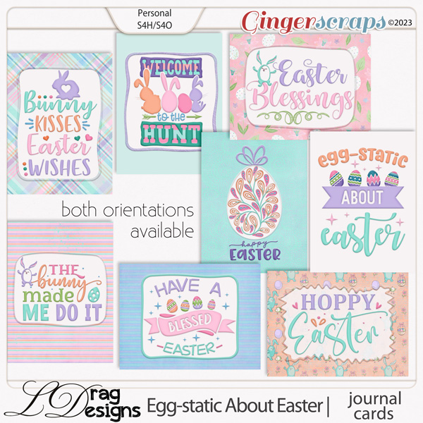 Egg-static About Easter: Journal Cards by LDragDesigns
