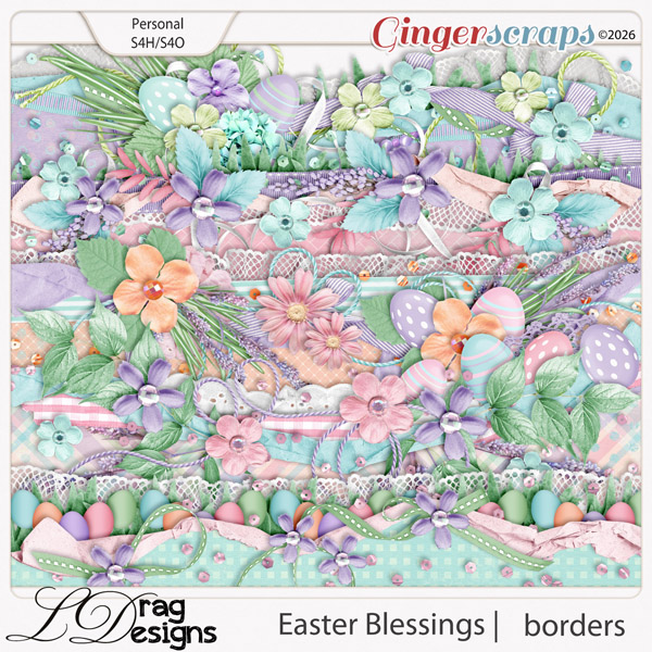 Easter Blessings : Borders by LDragDesigns