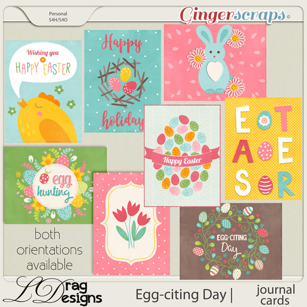 Egg-citing Day:Journal Cards by LDragDesigns